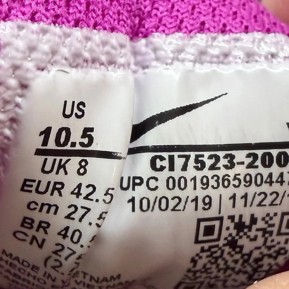 Nike React Vision Pink and White Sneakers - Picture 5 of 6